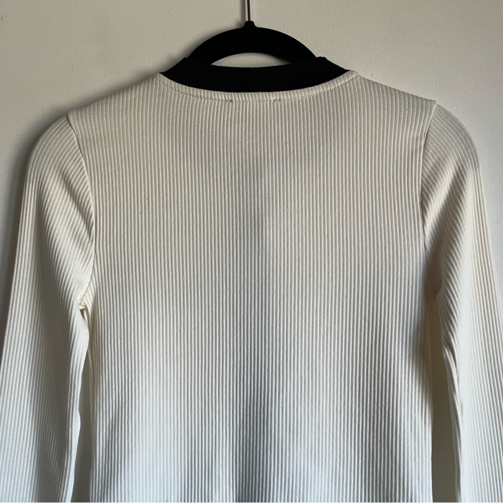 JCrew Vintage Rib Lady Jacket Cardigan XXS Ivory Black Gold Buttons $79.50 BW073 - Picture 8 of 13